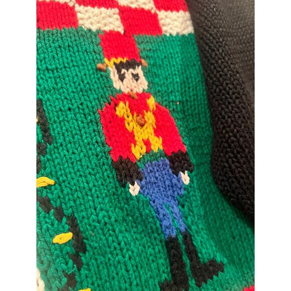 Vintage P’ Galli designs Christmas Cardigan Sweater Size Medium - Picture 4 of 7